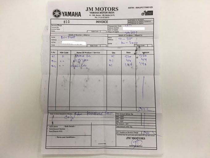 bike servicing charge